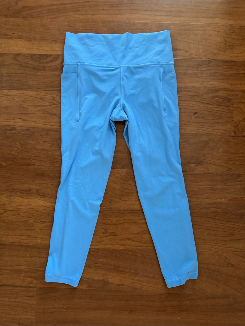 Athleta Light Blue High-Waist Active Leggings with Pockets